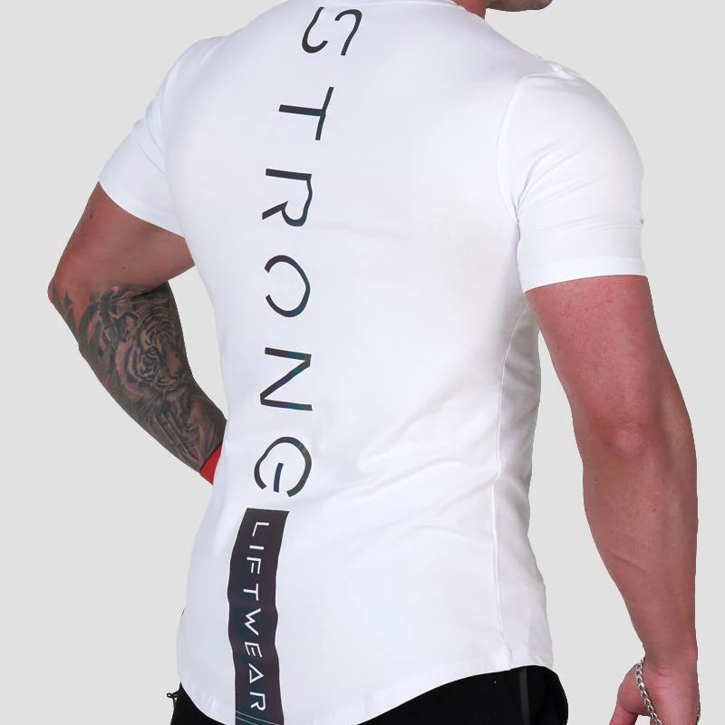 

Men's Summer New Leisure Sports T-Shirt Running Exercise Back Printed Crew Neck T-Shirt Fitness Training Sports T-Shirt