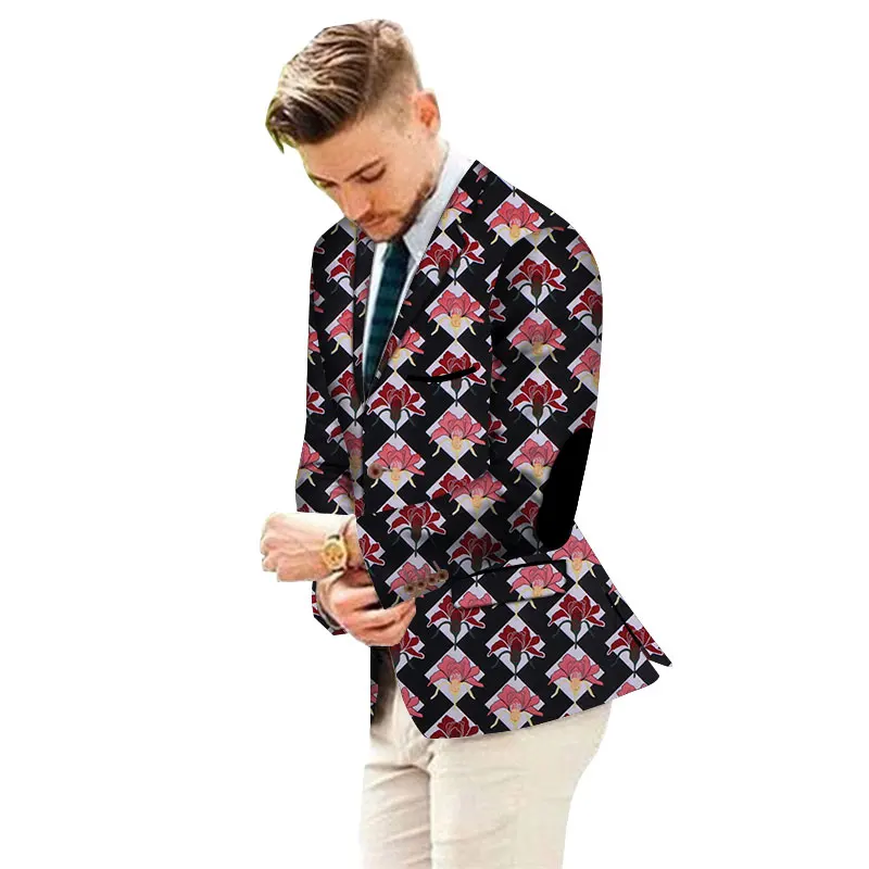 Модный мужской костюм с вышивкой по индивидуальному заказу пиджак в африканском