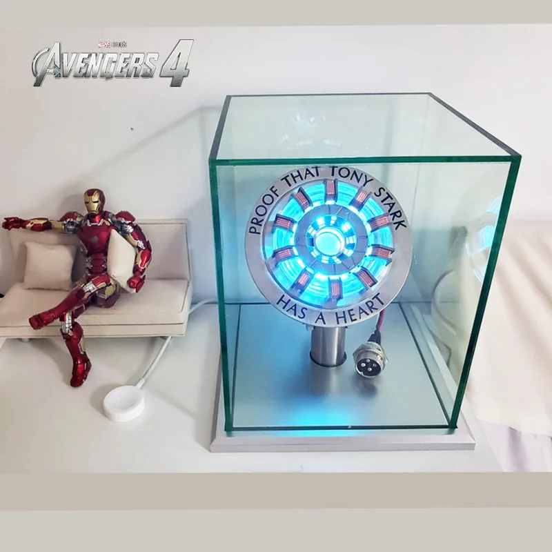 Светодиодный светильник Endgame DIY cool 1:1 масштаб Железный человек Arc реактор поколение светящихся Железный человек Сердце Модель фигурка игрушка