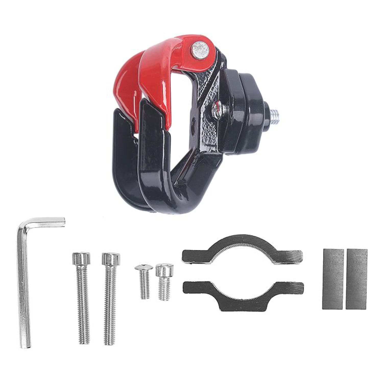 

Двойной металлический крючок с фиксированным кольцом для скутеров M365, крючок для багажа, вешалка для сумок, шлем, держатель для бутылок с дв...