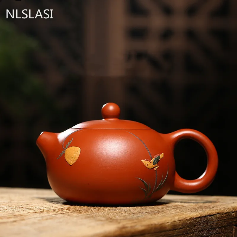 

Чайник NLSLASI из исинской глины, оригинальный чайник ручной работы с рисунком Xi Shi, чайный набор Zisha, подарки из фиолетовой глины на заказ, 180 мл