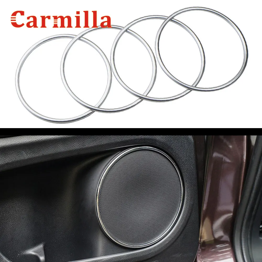 

ABS Chrome Car Inside Door Audio Speaker Sound Ring Trim Sticker Fit for Honda HRV HR-V Vezel 2014 - 2018 Accessories