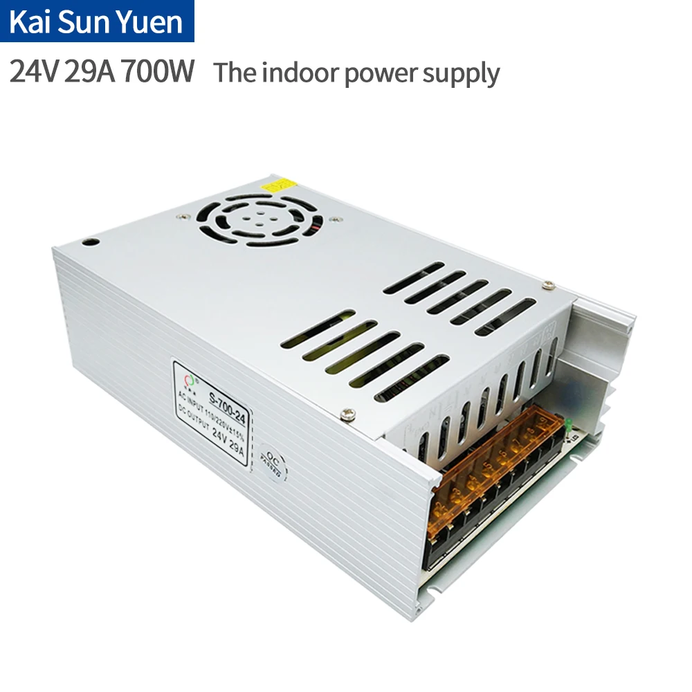 

Промышленный трансформатор освещения AC220V к DC24V29A700W, контрольная лампа для системы безопасности с светящимся индикатором питания