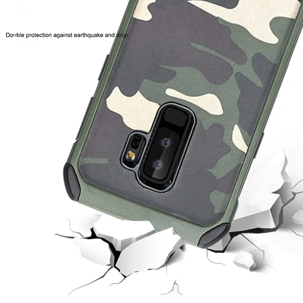 Для Samsung Galaxy S10 чехол камуфляжные защитные чехлы ТПУ и ПК Бампер задняя крышка для