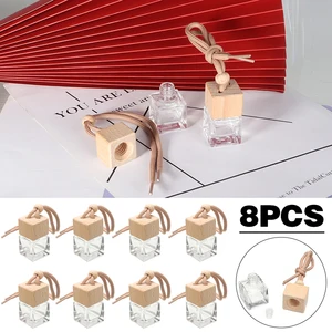 8 шт. 8 мл подвесная Автомобильная бутылочка для духов пустой контейнер для снятия макияжа воздушный диффузор украшения для дома офиса свежий воздух