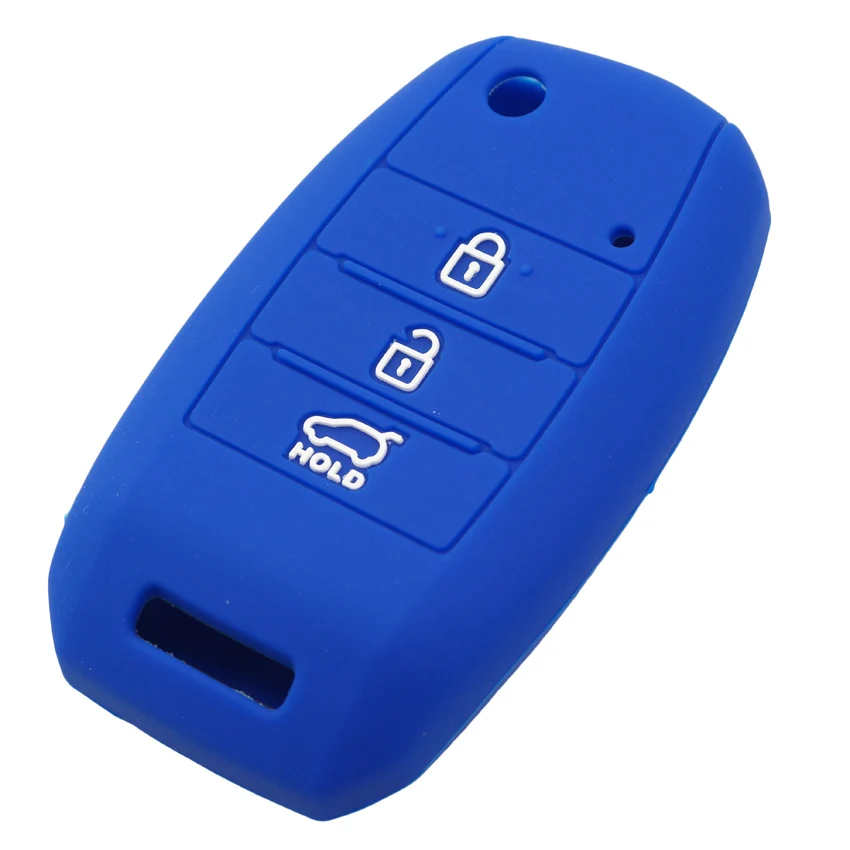 Микош 3 кнопки моющийся Мягкий силиконовый флип чехол для ключа автомобиля Kia New K5