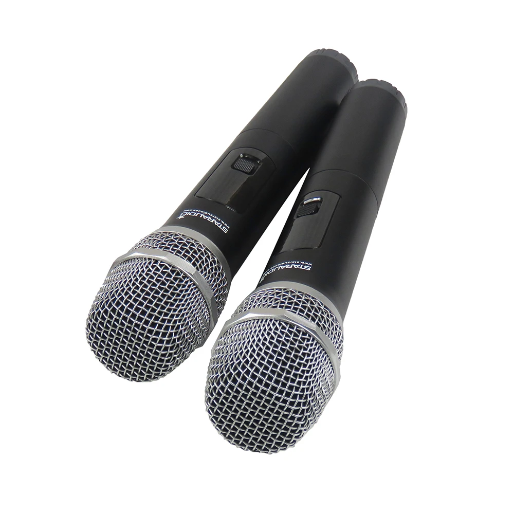 STARAUDIO 2CH UHF Ручной беспроводной микрофон Система 2CH DJ сценический церковный клуб домашние вечерние микрофон система караоке SMU-0216A