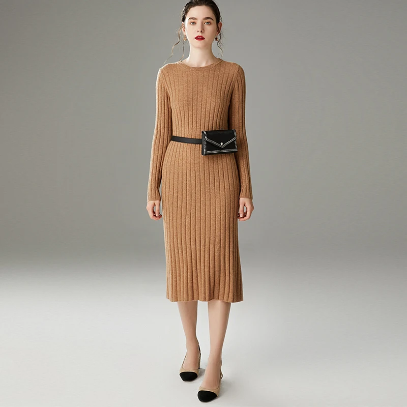 Autumn Winter Women Dress Sweaters O-Neck Long Sleeve Pullovers Slim Sexy Female Knitted Sweater Wool Elegant Party | Женская одежда