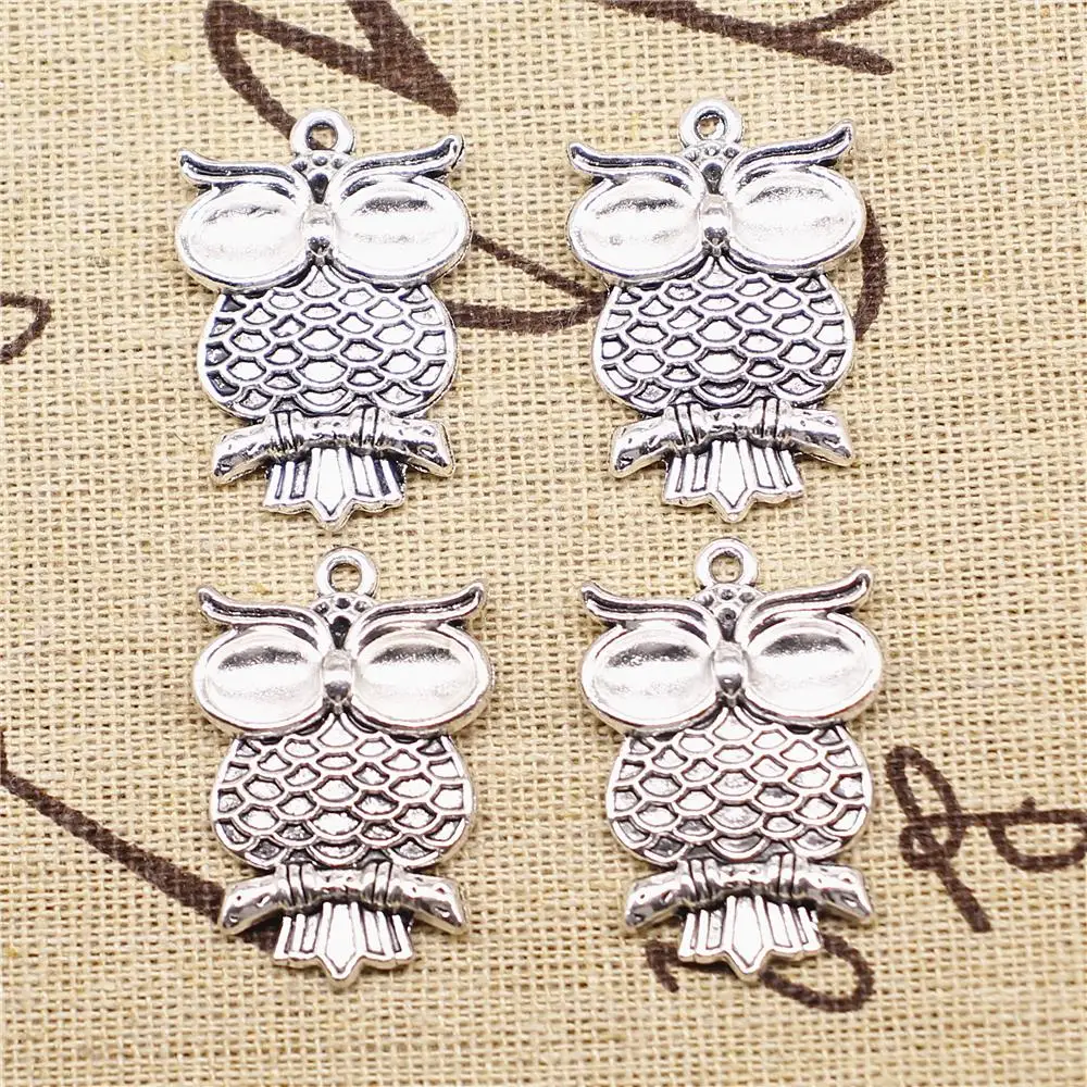 

Supplies For Jewelry Making 10pcs 31x21mm Antique Silver Color Owl Charms