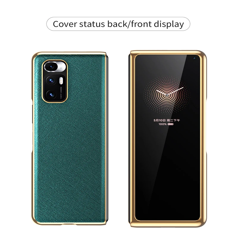 

For Xiaomi Mi Mix Fold Case Pre-sale Luxury Genuine Leather Folding Stand Protection Mix Fold 5G Flip Cover Fundas Case