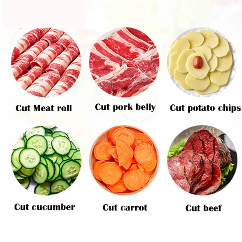 

Stainless Steel Manual Frozens Meats Slicer Mutton Ham Beef Cutter Cutting Machine Kitchen Supplies HEE889
