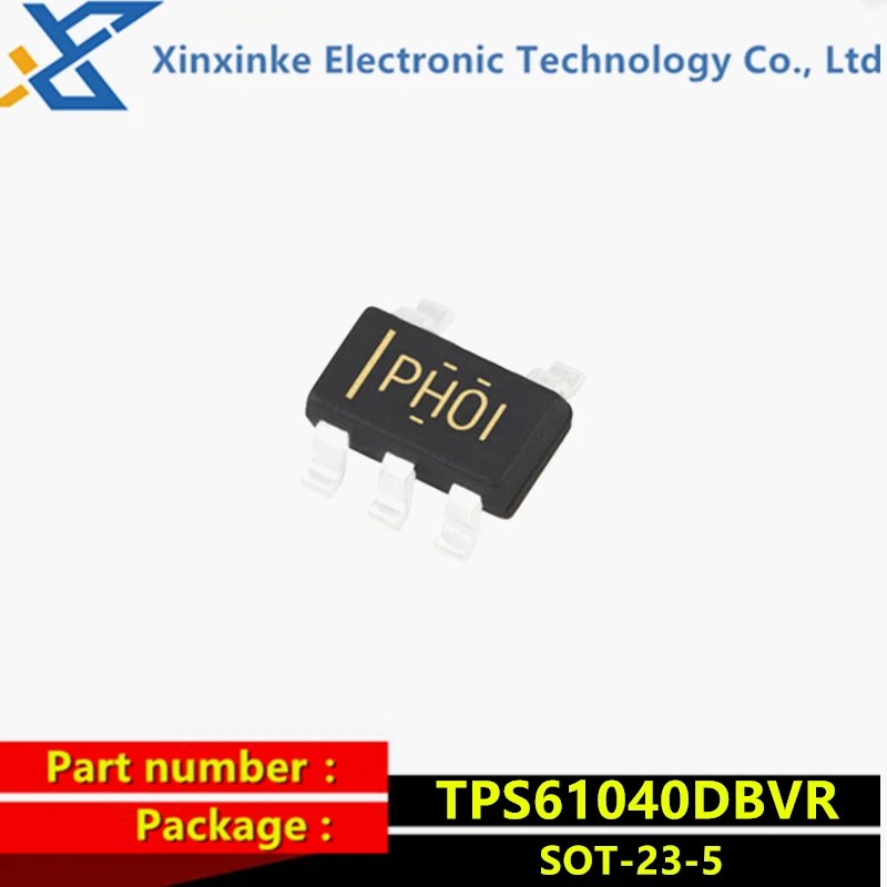 TPS61040DBVR SOT-23-5 TPS61040 Шелковый экран: PHOI PH01 импульсный регулятор постоянного тока/28-в