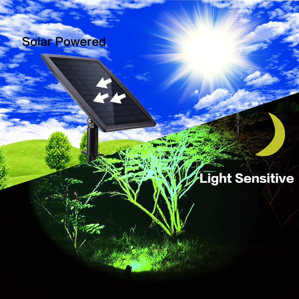 

Solar Pond Light Spotlights Underwater IP68 Waterproof Solar Powered Light with 3 Lamps Outdoor Landscape Lighting RGB Colorful