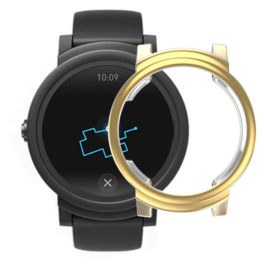 Для умных часов Ticwatch E защитный чехол из ТПУ защита от падения носимые часы для