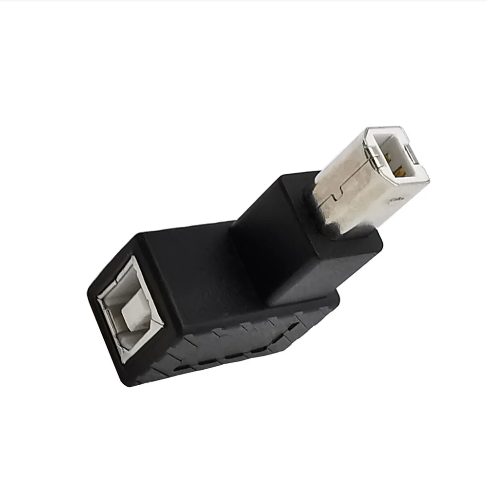 

Up Down Left Right Angled 90 Degree USB 2.0 B Type Male to Female Extension Adapter for Printer Scanner Hard Disk Case Converter