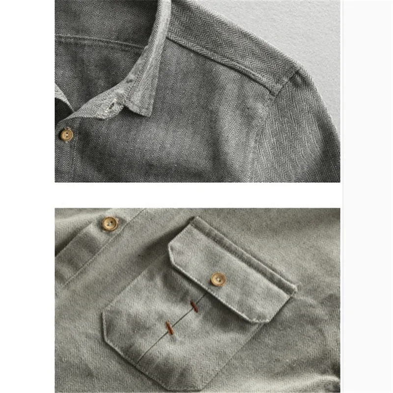 Винтажная хлопковая Льняная мужская рубашка весна лето дышащие рубашки с