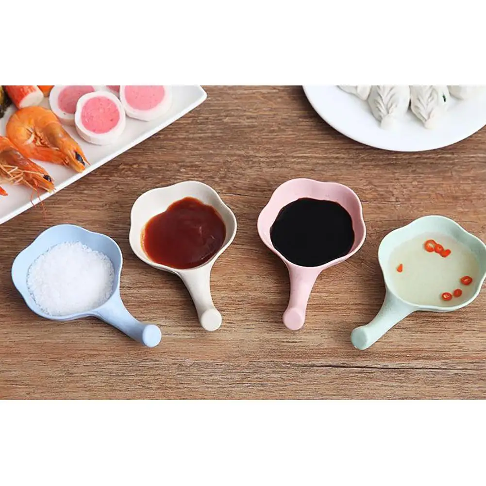 4 шт пшеничной соломы соус чаши приправа блюдо с держатель для палочек ручка | Дом