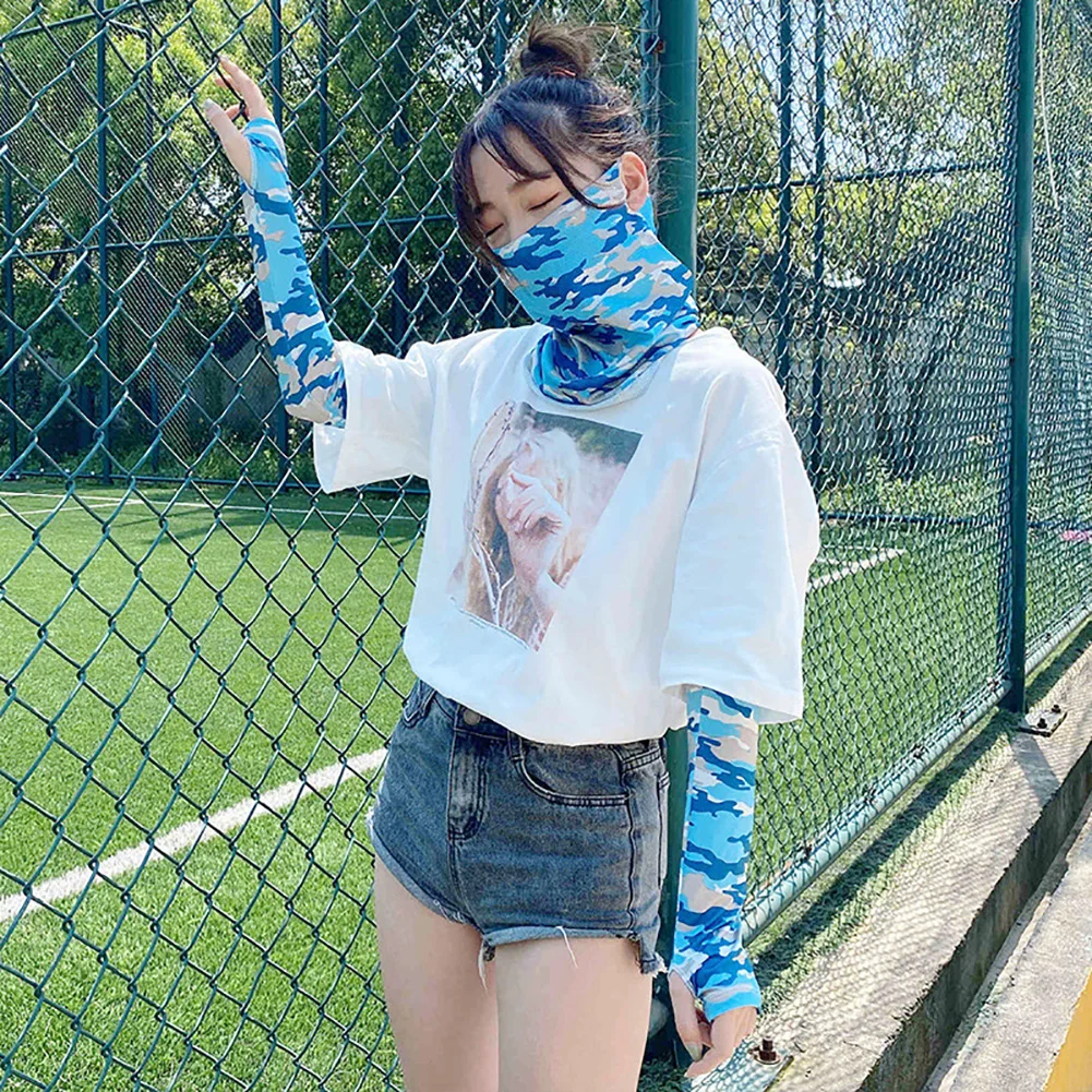 1 пара Красочные камуфляж унисекс Открытый Велоспорт Спорт дышащий Защита от