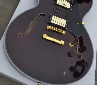 

Бесплатная доставка, новый высококачественный музыкальный инструмент TD, винно-красная электрическая гитара, полуполый hai3 355