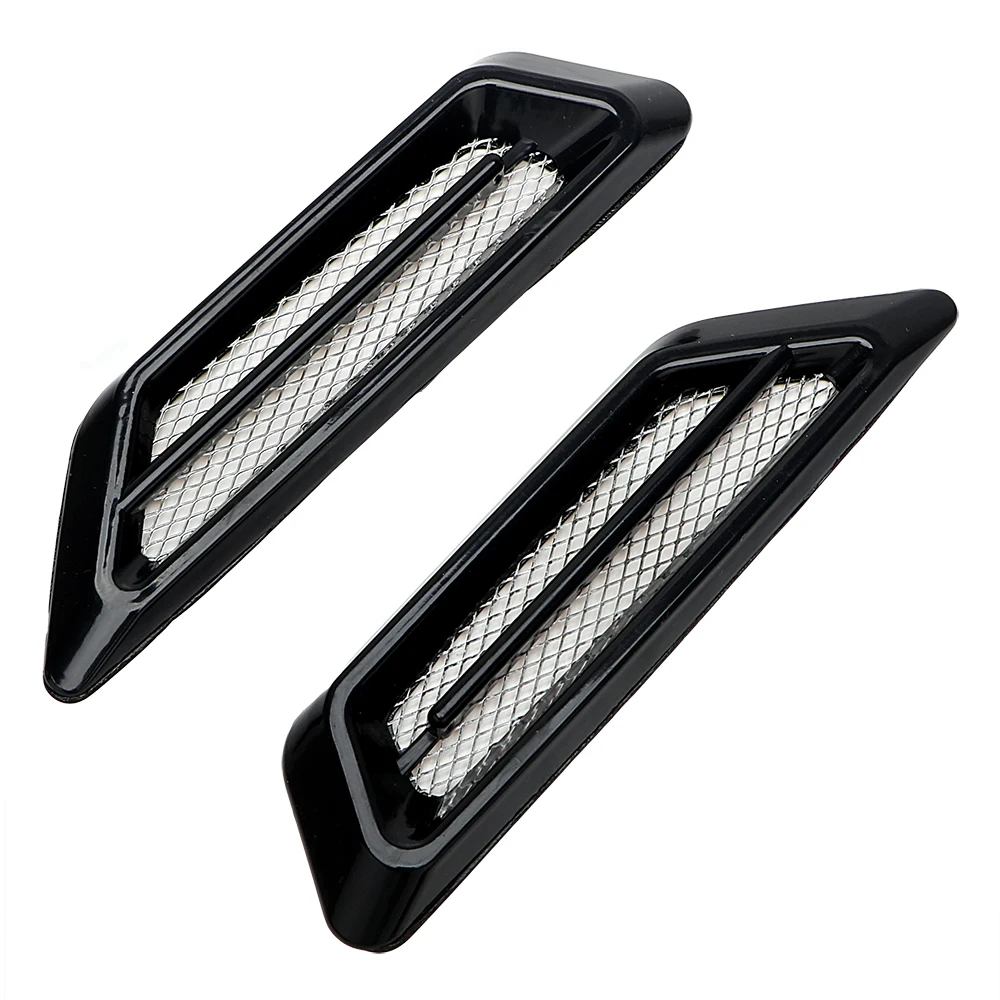 

1 Pair Shark Gills Side Mesh Cover Car False Air Outlet Decoration Stickers Auto Hood Bonnet Sticker Car Exterior Accessories