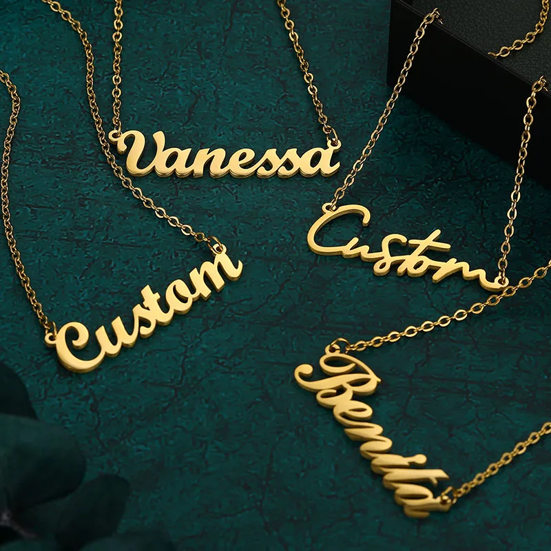Индивидуальные персонализированные буквы на заказ имя ожерелье для женщин