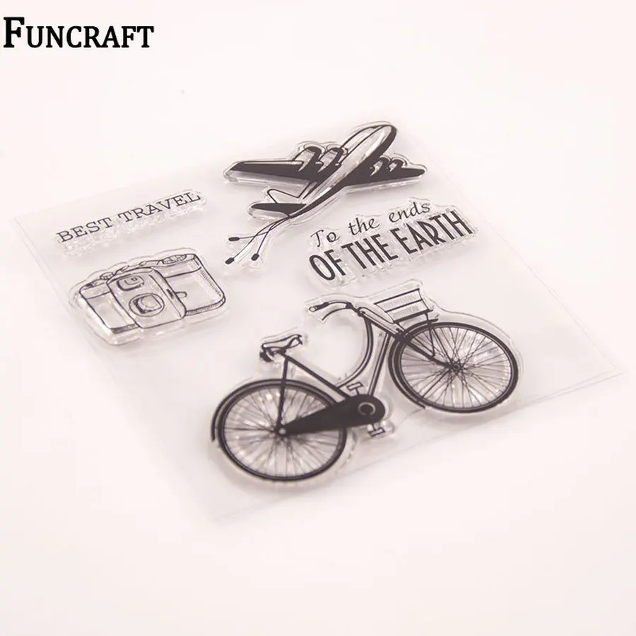 Новинка 2020 самолёт Bicyce камера Лучшие Дорожные буквы прозрачные резиновые штампы