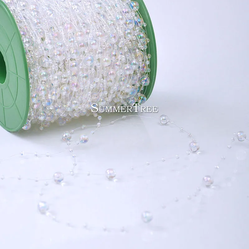 

Искусственная жемчужная гирлянда 5 метров, слоновая кость, белый, розовый, голубой