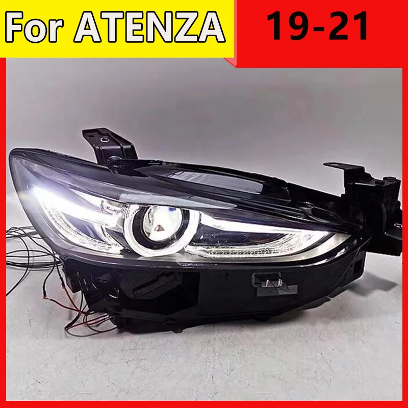 تصفيف السيارة ل 2019-2021 Mazda6 Atenza LED العلوي DRL جميع led عين الملاك ثنائية LED المصباح الملحقات