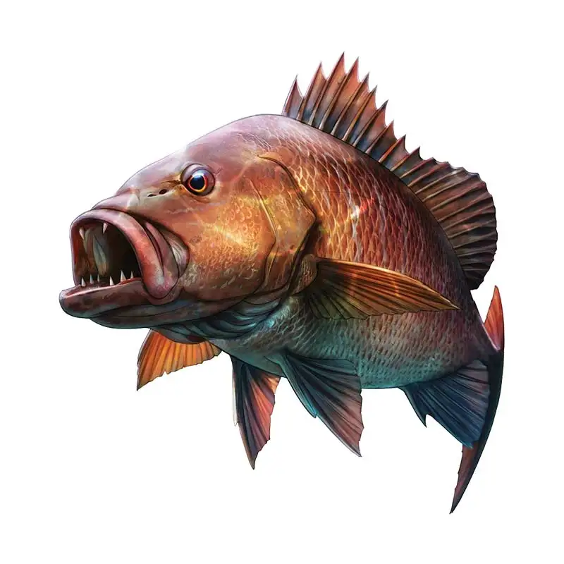 

S50456# Various Sizes Personality PVC Decal Large Mouth Bass Fish Waterproof Car Sticker on Motorcycle Laptop Decorative