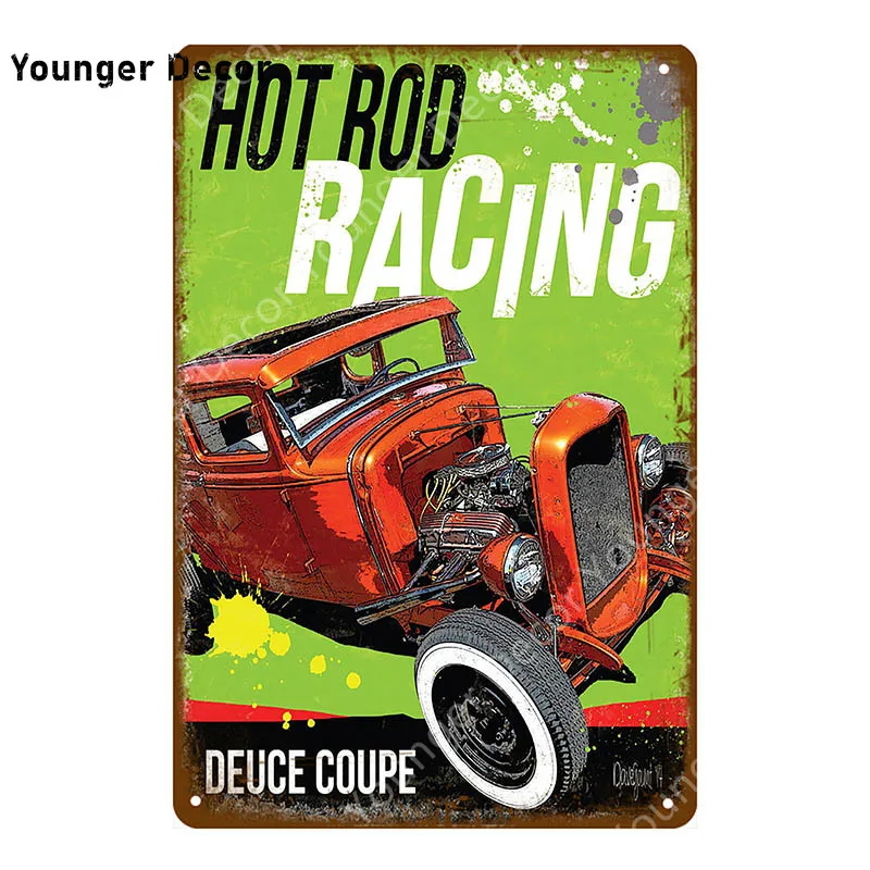 Hot Rod моторное масло металлические знаки папа гаражный Декор Автомобиль мотоциклы табличка для бара паба домашняя декоративная тарелка винтажный художественный плакат YI-054