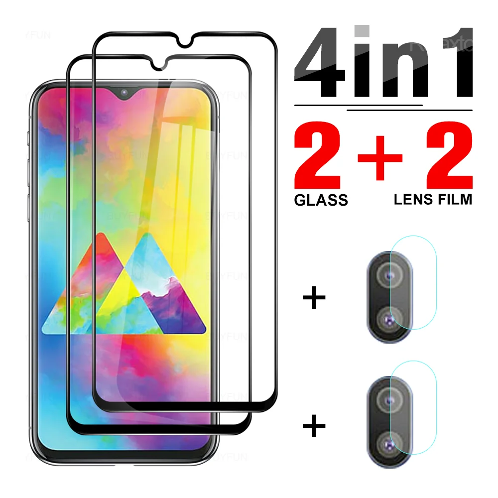 

Закаленное стекло 4 в 1 для Samsung Galaxy M20 M21 M10 M11 M02S M01
