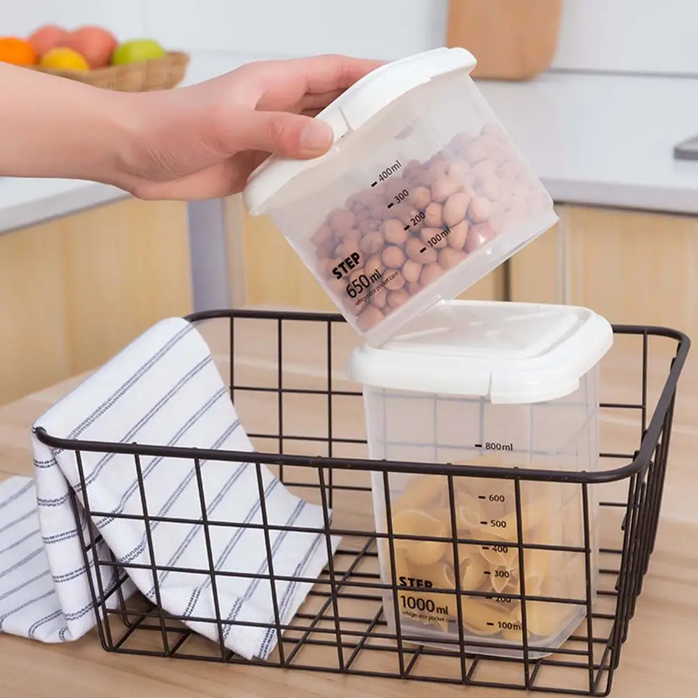 Вакуумная Пищевая пластиковая кофейная герметичная банка набор со шкалой барная