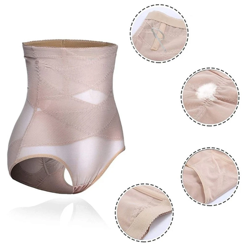 

Women Sexy Lingerie Body Shaping Breathable Ladies Brief Seamless High Waist Underwear Women Anti-roll Thin Underwear Female