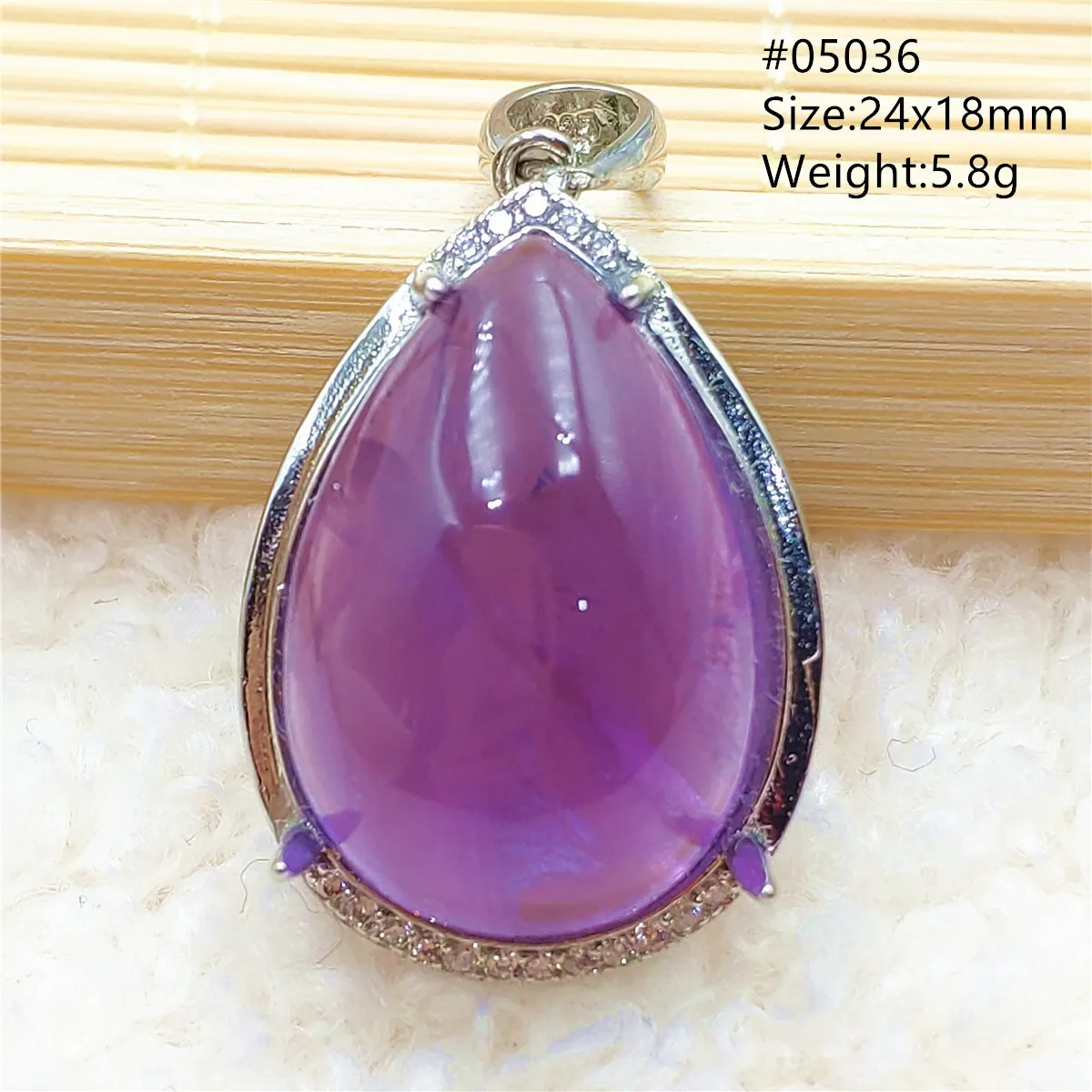 

Genuine Natural Purple Amethyst Quartz Water Drop Pendant Women Healing 925 Sterling Silver Necklace Lavender Amethyst AAAAA
