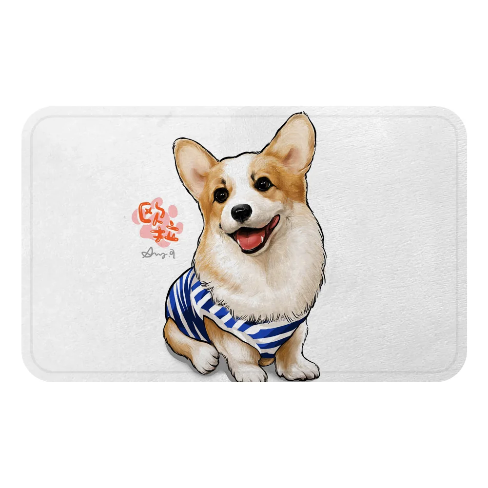 Мультяшный коврик для домашних питомцев America Corgi Dog декоративный