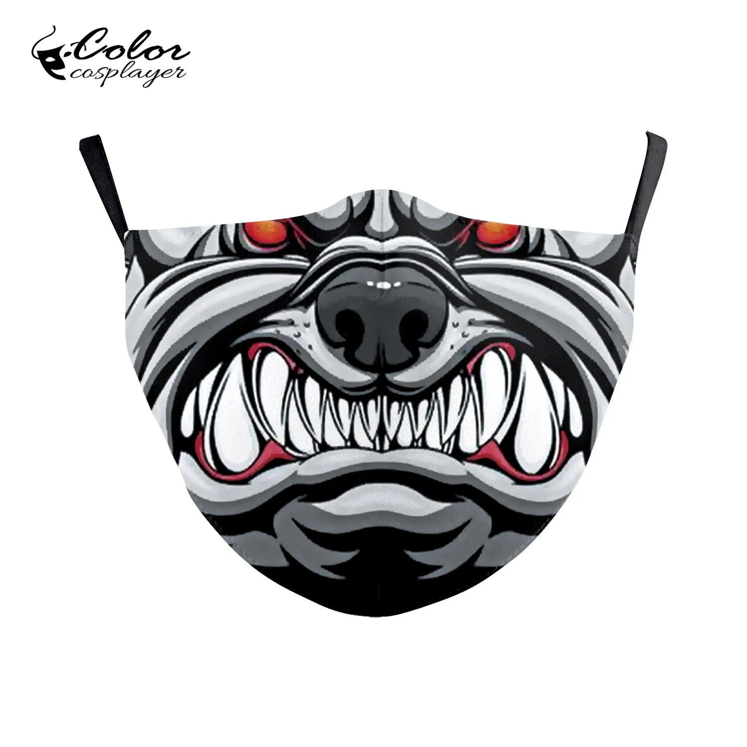Цветная маска для косплеера с забавным лицом животного милая принтом собаки