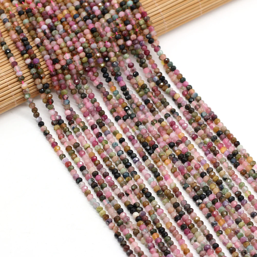 

Natural Stone Small Beads Faceted Abacus Shape Agates Loose Beads for Making Jewerly Necklace Bracelet Accessories 3x4mm