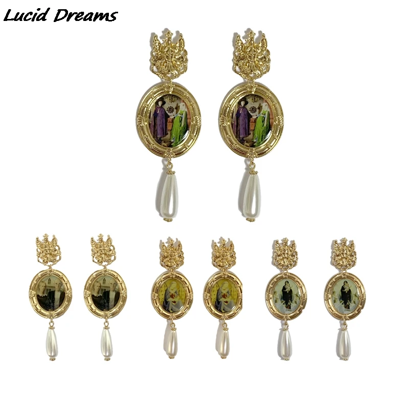 Религиозные украшения Кристин католические серьги капли в европейском стиле