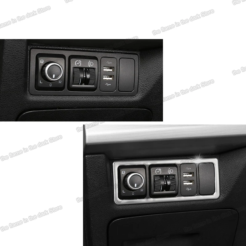 Lsrtw2017 Metal Car Headlight Control Panel Trims for Geely Boyue Atlas 2016 2017 2018 2019 2020 Interior Mouldings Accessories |