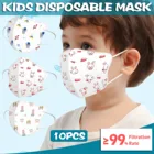 4-слойные одноразовые маски для детей, искусственная ткань, маска для лица, маска для Хэллоуина, аниме маска для рта, маски для девочек