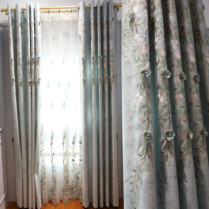 Занавески на заказ европейская гостиная Высококачественная вышивка голландский