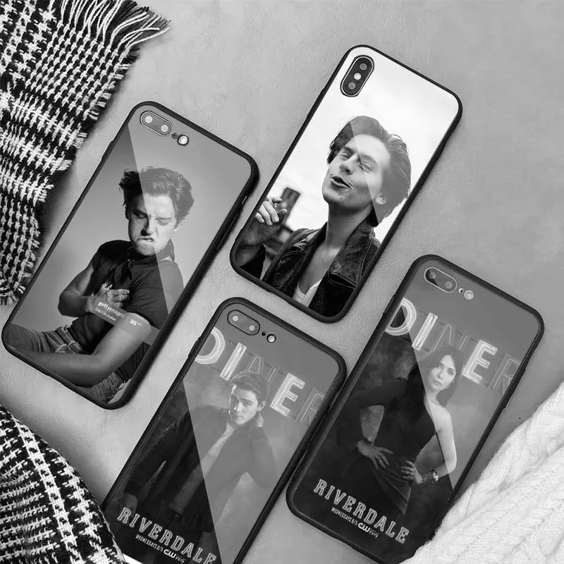 American TV Riverdale Series Cole Sprouse DIY Tempered Glass Case For iPhone 11 12 Pro XR X XS MAX 8 7 6 5 Plus
