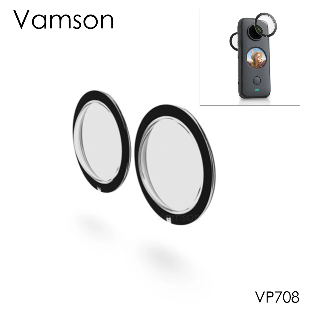 

Аксессуары для камеры Vamson для Insta 360 One X2 Защита объектива с высокой светопередачей для Insta360 One X2 крышка VP708