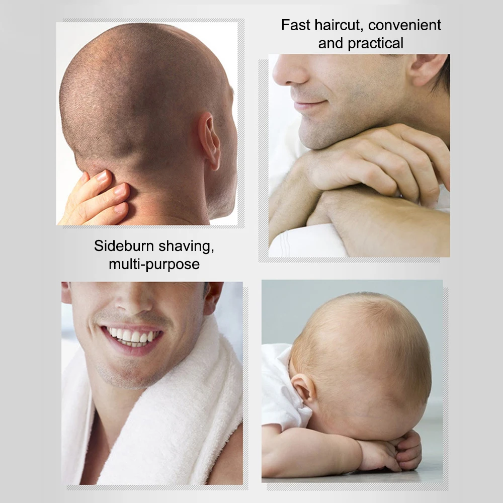 

360 Degree Rotation Baby Electric Hair Trimmer USB Rechargeable Clipper Baby Shaver Cutting Baby Care kids Quiet Hair Cutting