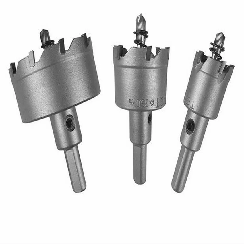 Free shipping of 1PC TCT hole saw 27-60mm diameter for ss steel iron plate opening with triangle handle 10-12mm | Инструменты