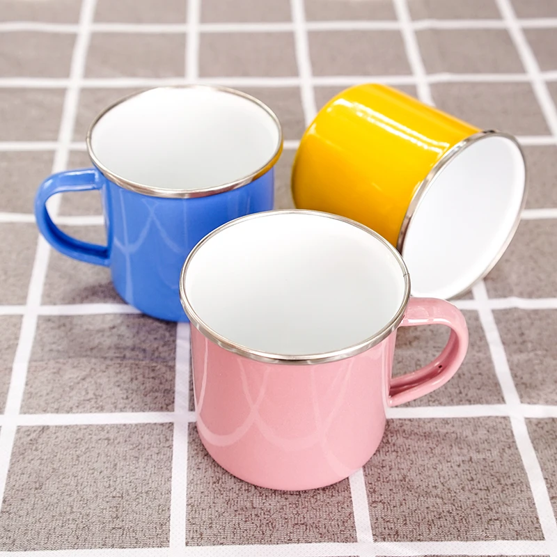 Кофейная чашка чайная эмалированная старинный чайник в стиле ретро