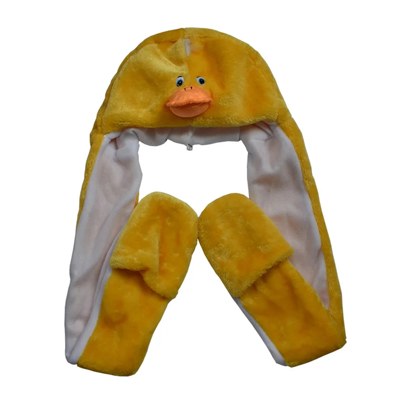 Детские милые плюшевые желтые шапки JOYHY в виде утенка с животными женские зимние