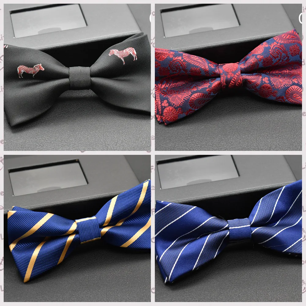 

Bow Tie Men's Polyester Yarn-Dyed Jacquard Cartoon Animal Pattern Bow Tie