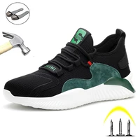 2021 new men safety shoes anti piercing work shoes light sneakers industry steel toe shoes soft security shoes plus size 36 48