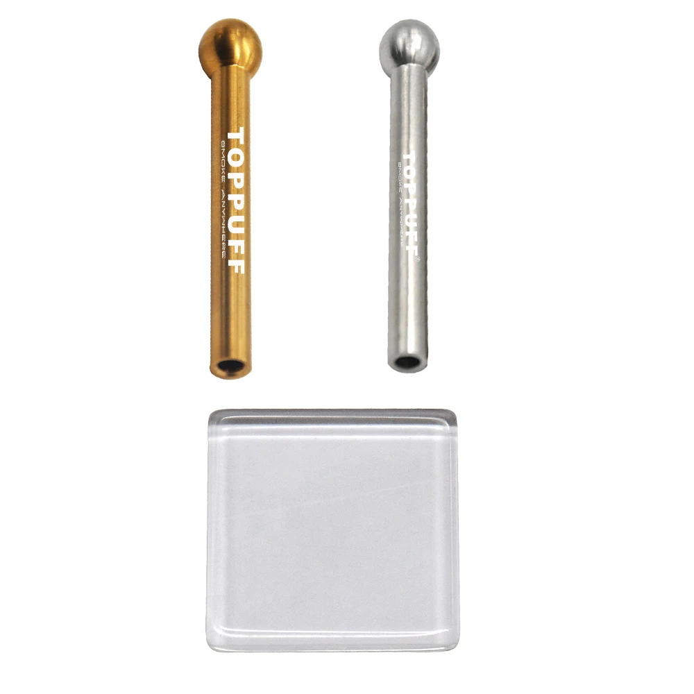 

TOPPUFF Metal Stainless Steel Nasal Snuff Sniffer Straw Snorter Snuffer Tube with Glass Mat